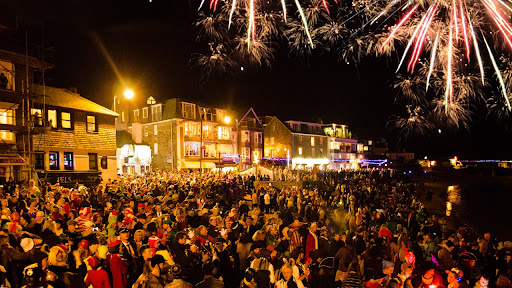 New Year Celebration in Looe Cornwall
